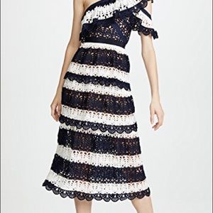 self portrait striped crochet dress size 6